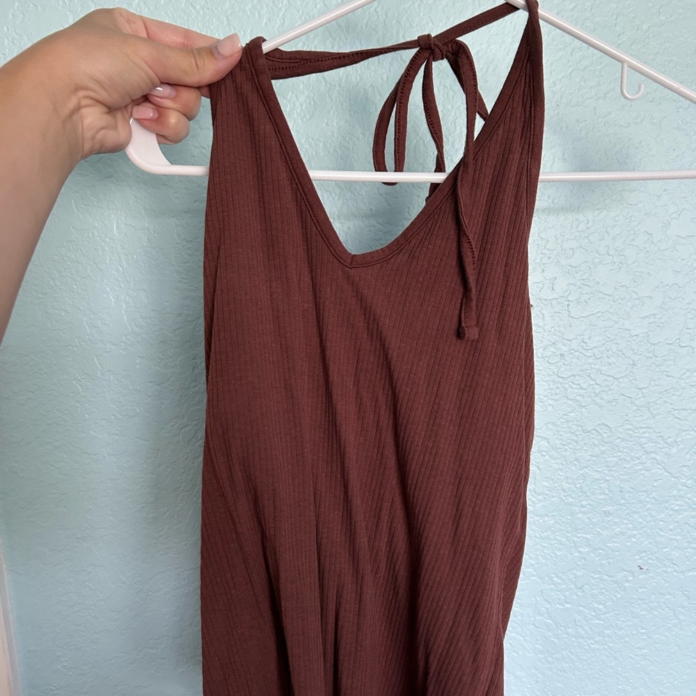 Brown Sleeveless Dress